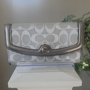 Coach Silver Gray Women's Wallet